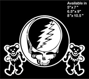 300x264 Grateful Dead Decal Steal Your Face Skull Dancing Bears Window