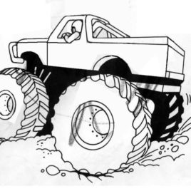 268x268 Coloring Pages Monster Trucks Grave Digger Archives