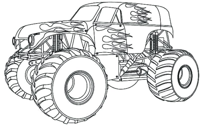 Grave Digger Monster Truck Drawing at GetDrawings | Free download