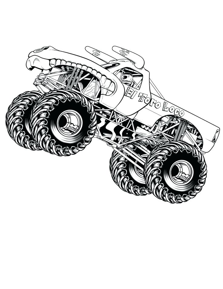 736x952 This Is Monster Truck Coloring Page Pictures Grave Digger Monster