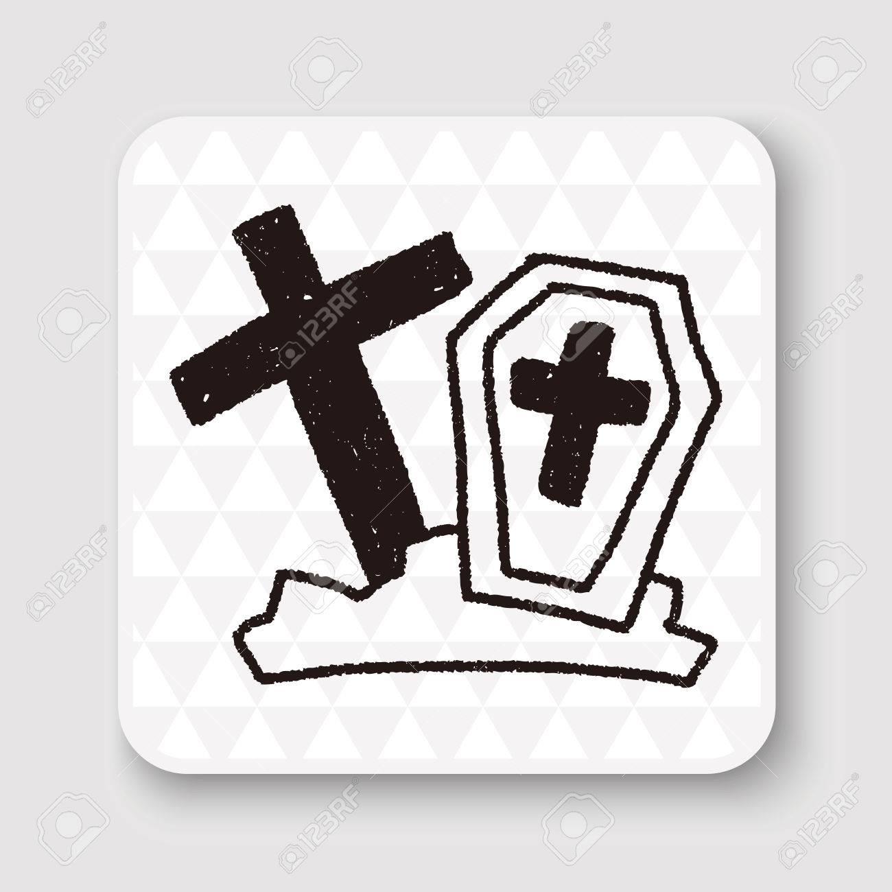 1300x1300 Grave Doodle Drawing Royalty Free Cliparts, Vectors, And Stock