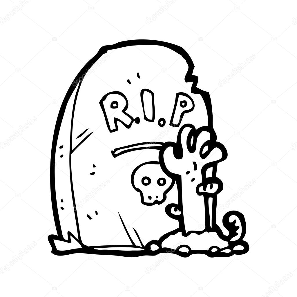 1024x1024 Zombie Rising From Grave Cartoon Stock Vector Lineartestpilot