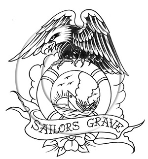 300x323 Navy Drawings Of Tattoos Sailor's Grave Tattoo Design By Greg
