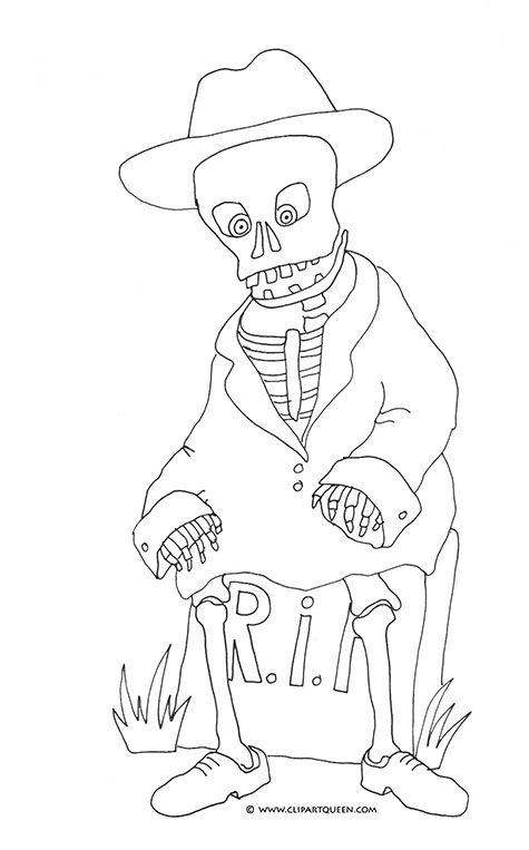 475x763 Halloween Grave Coloring Pages