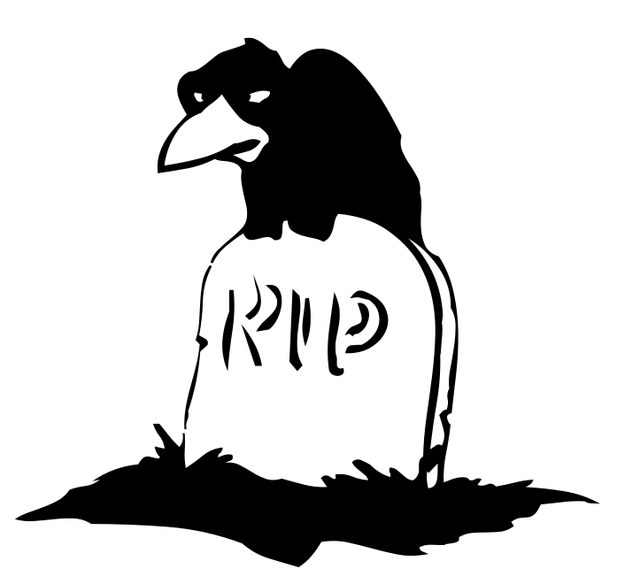 697x660 Crow On Gravestone