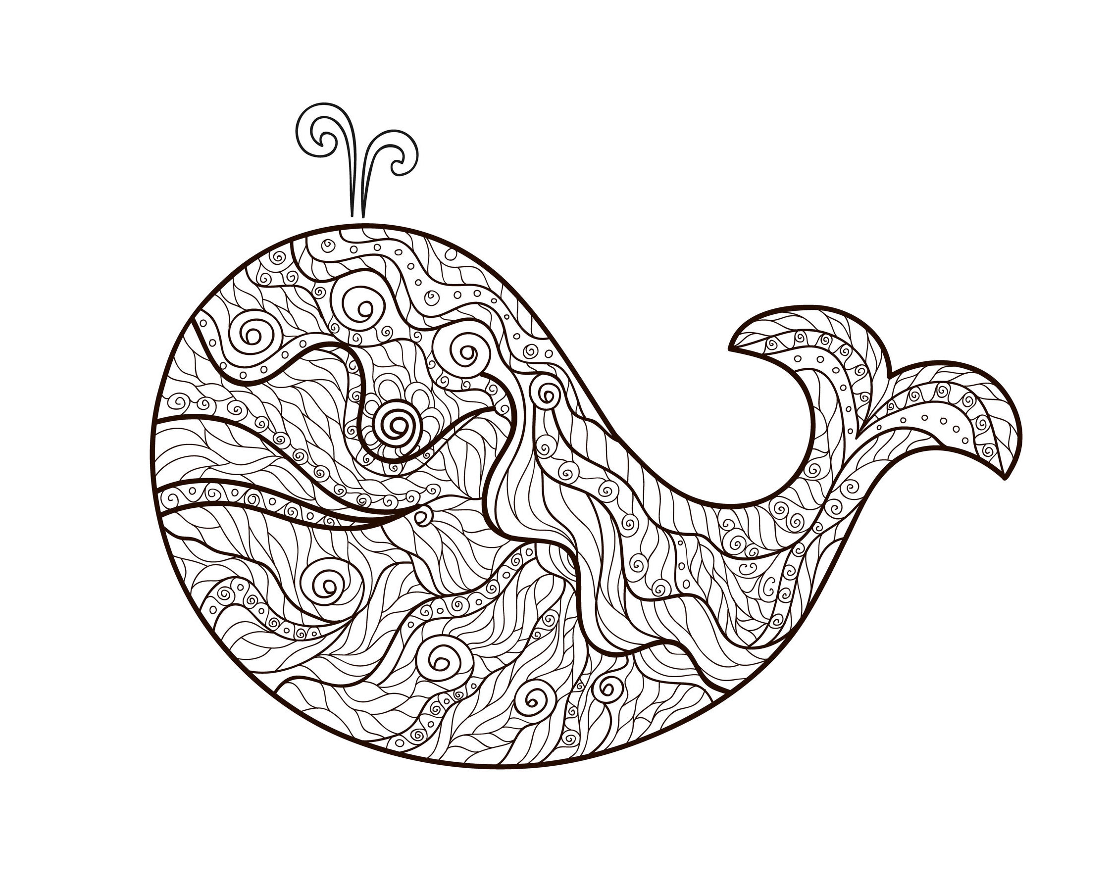 2244x1792 Zentangle Whale By Meggichka Water Worlds