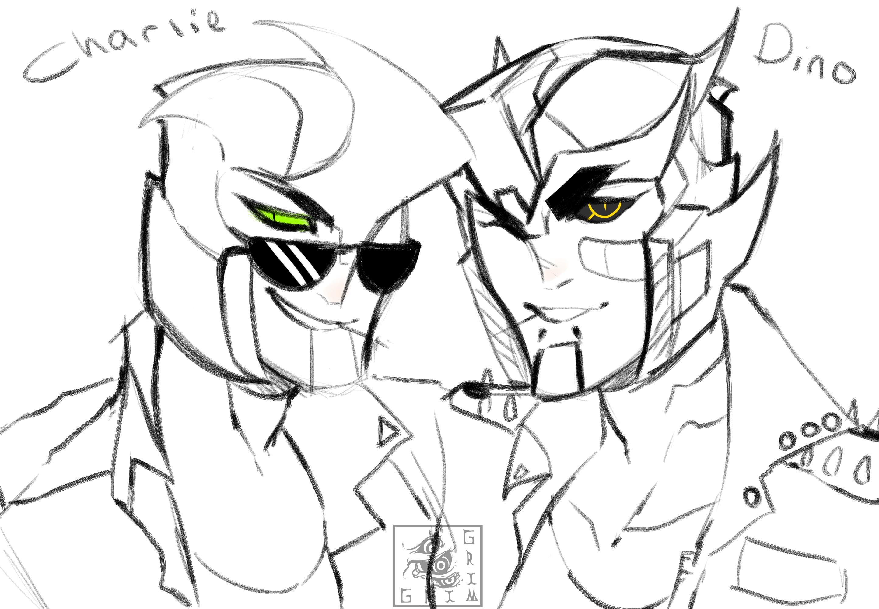 2888x2000 Robot Greaser Bros Weasyl