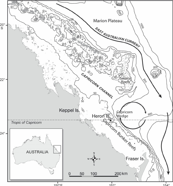 595x638 A Schematic Map Of The Study Area In The Southern Great Barrier