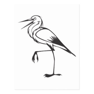 324x324 Heron Cartoon Postcards Zazzle