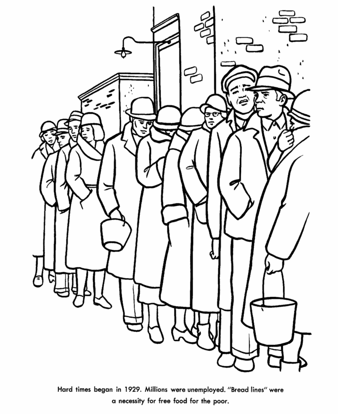 670x820 The Great Depression Coloring Page