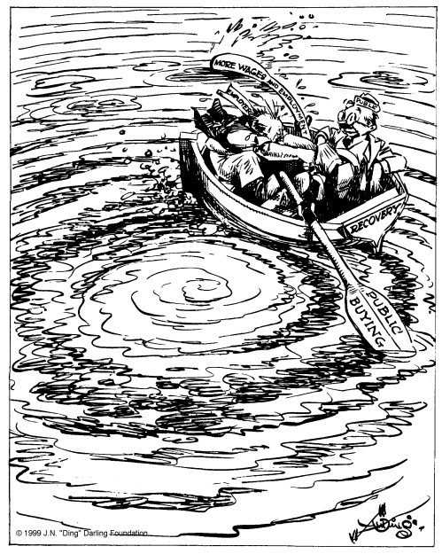 499x625 Great Depression Hoover Political Cartoon Hoover Left About