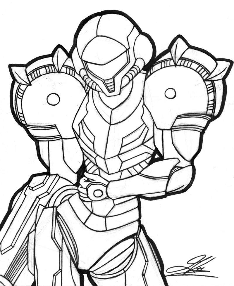 800x979 Samus Aran Sketch By The Great Geraldo