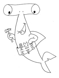 236x311 Hammerhead Shark Coloring Page Summer Camp Sea