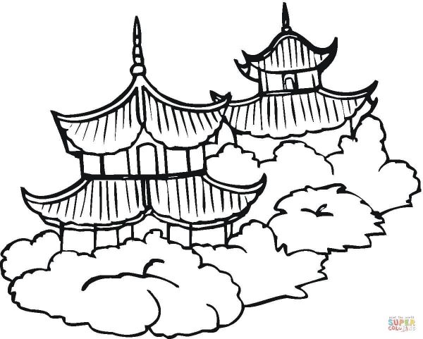 600x481 Free Coloring. Great Wall Of China Coloring Page