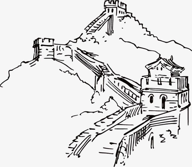 650x567 China Great Wall Painted Artwork, Hand Painted, China, Great Wall