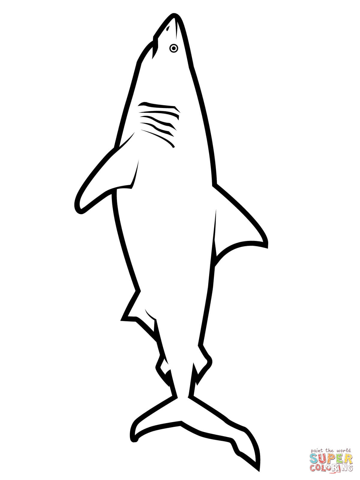 1200x1600 Realistic Great White Shark Coloring Page Free Printable