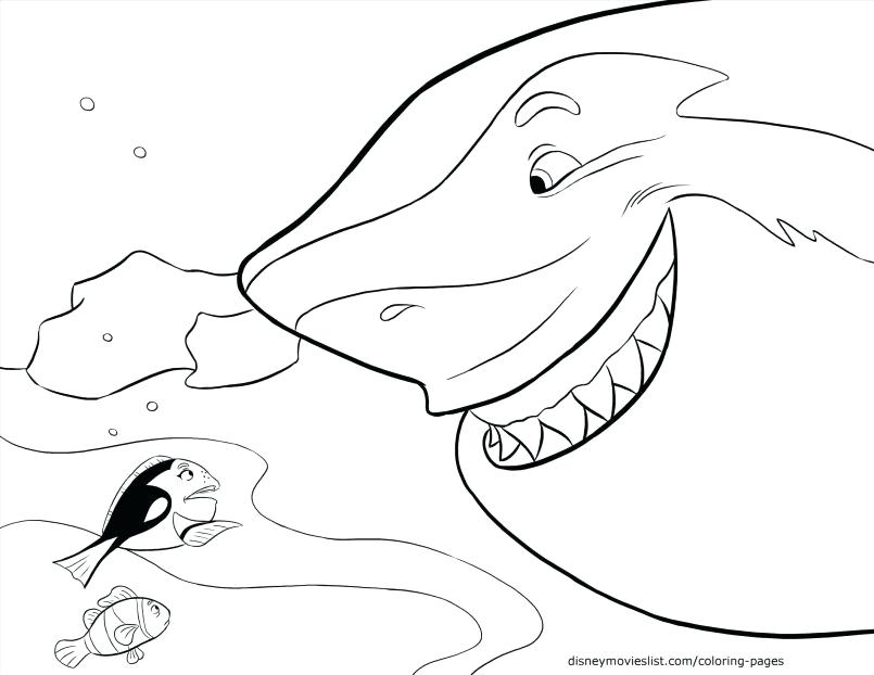 805x622 Coloring Pages Of Sharks Coloring Pages Realistic Great White Page