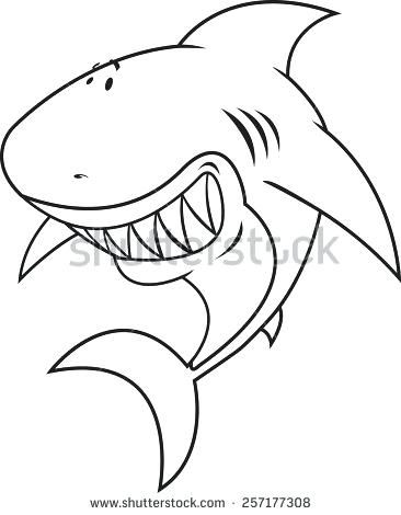 366x470 Great White Shark Coloring Great White Shark Looking Shark