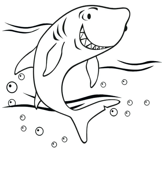 Great White Shark Outline Drawing at GetDrawings | Free download