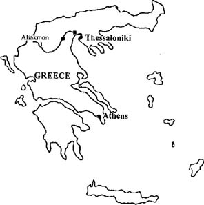 296x297 Map Of Greece Showing Also The River Aliakmon. The Sampling Sites