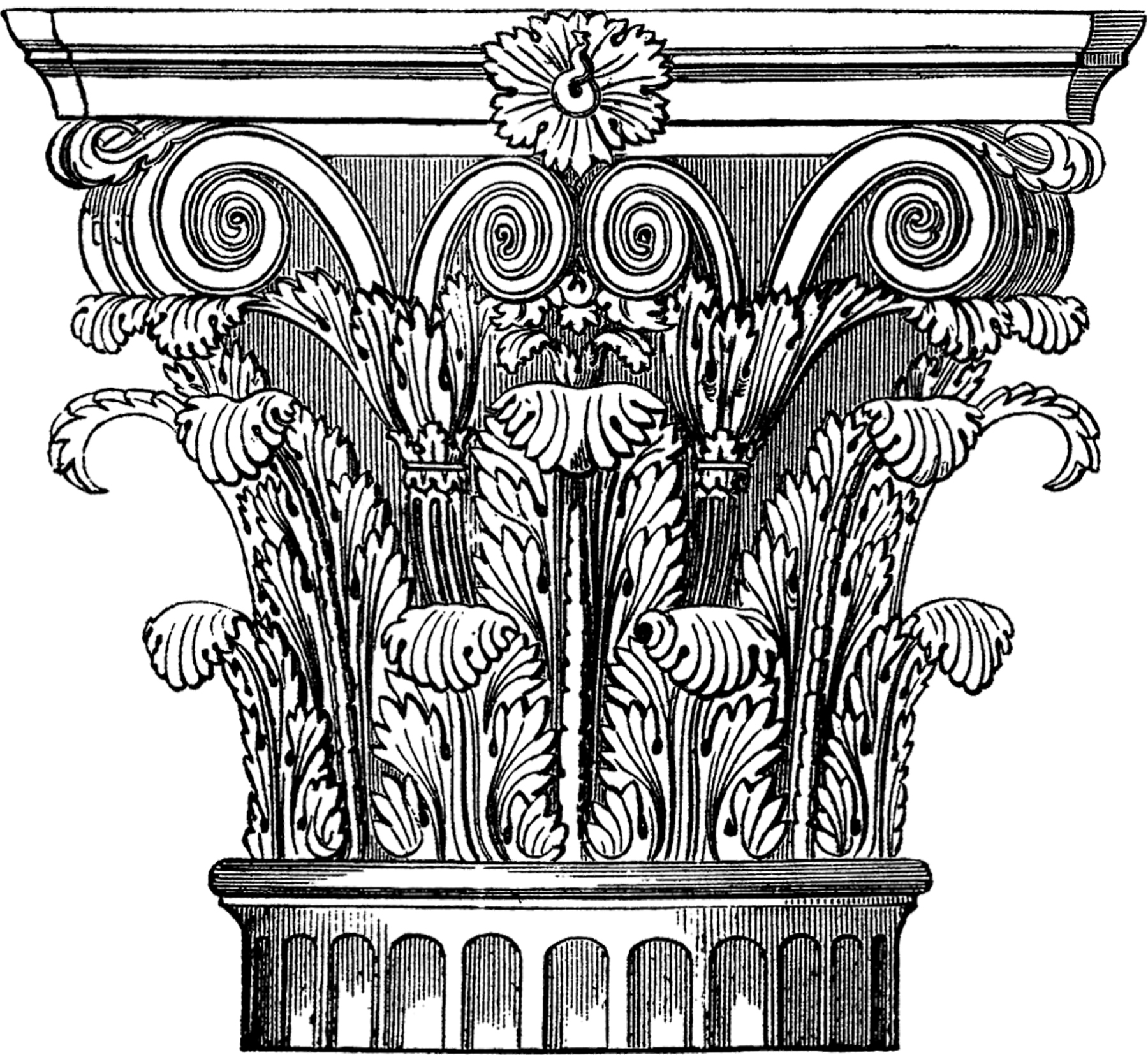 1800x1655 Ornate Corinthian Column Image!