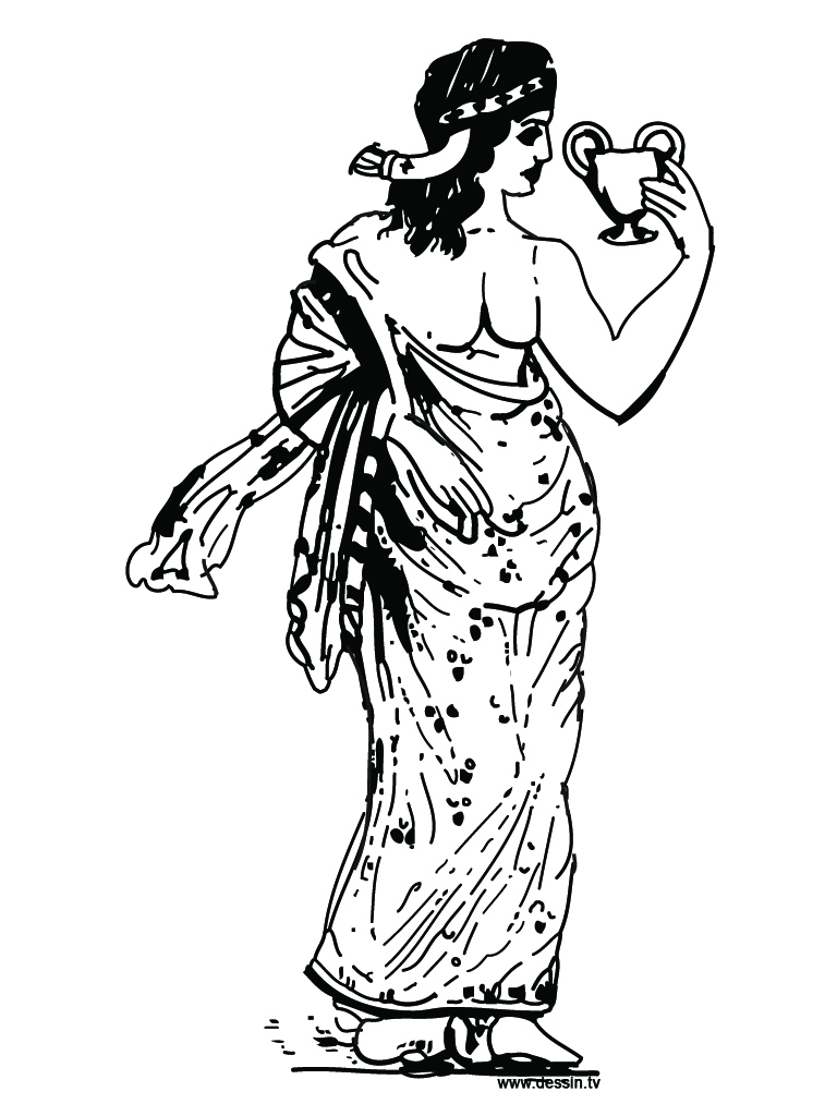 768x1024 Coloring Greek God