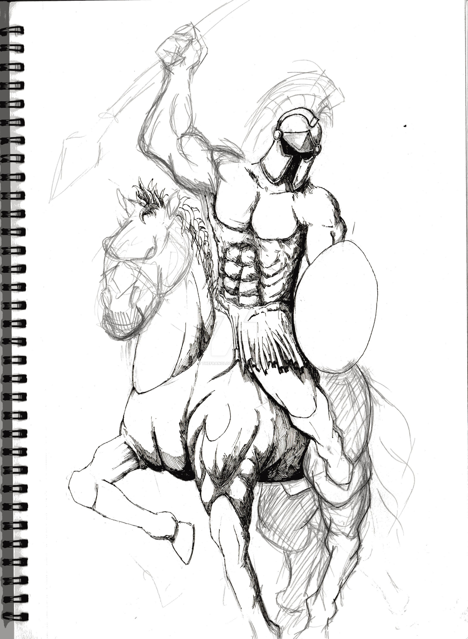 1600x2183 Greek Hero Sketch By Thefranology