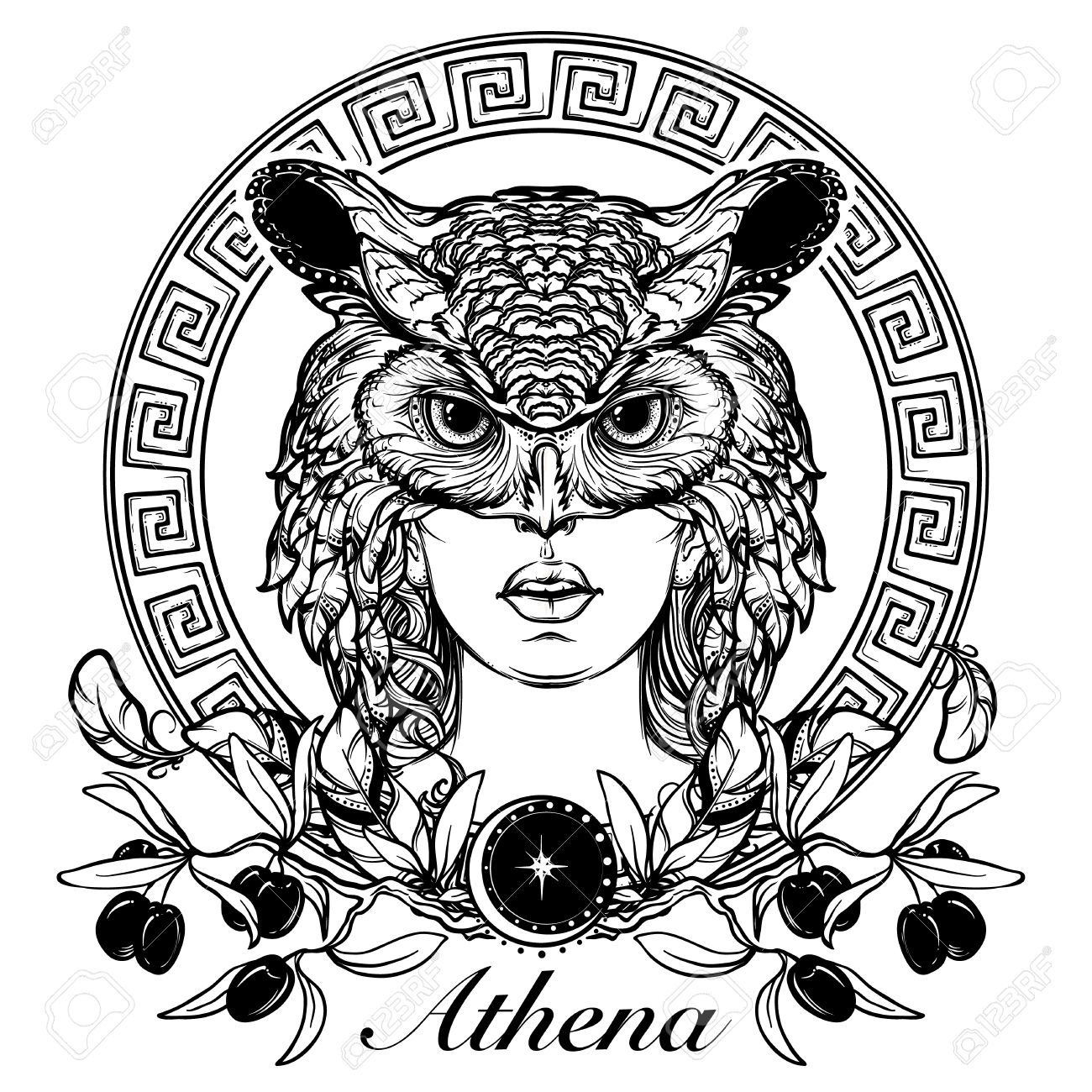 1300x1300 Athena Goddess Ofcient Greek Myths. Beautiful Woman In