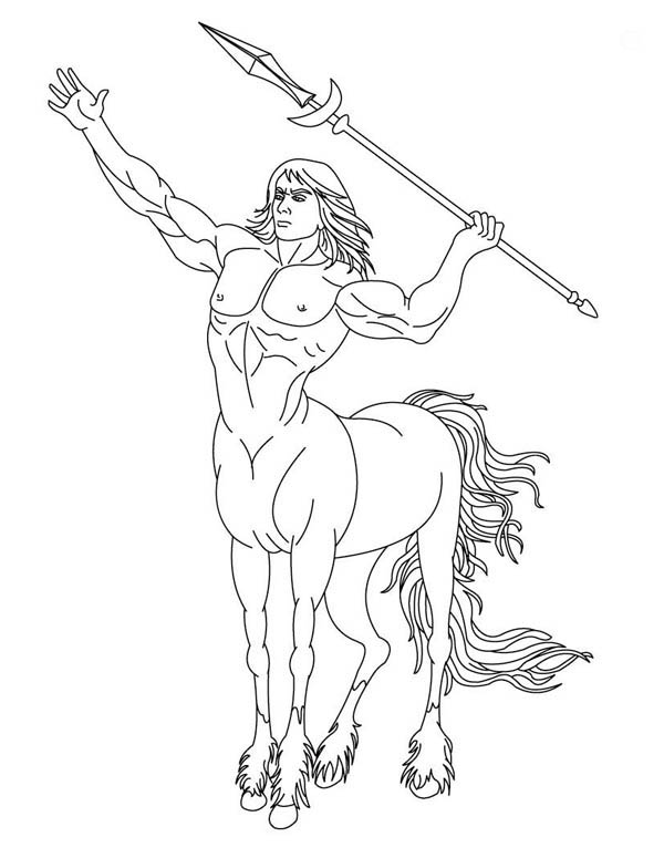 600x775 Centaur From Greek Gods And Goddesses Coloring Page