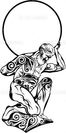 225x450 Greek God Atlas Clipart