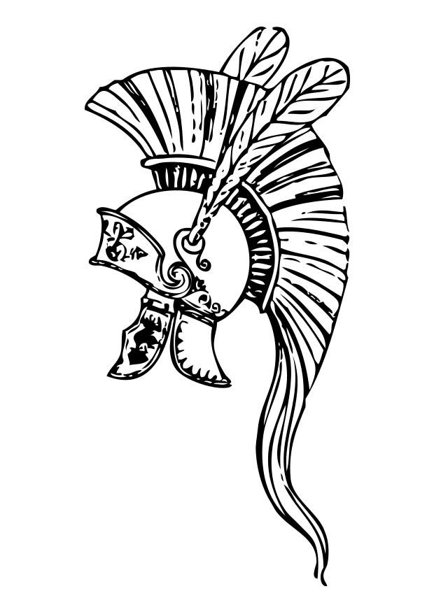 620x875 Coloring Page Greek Helmet