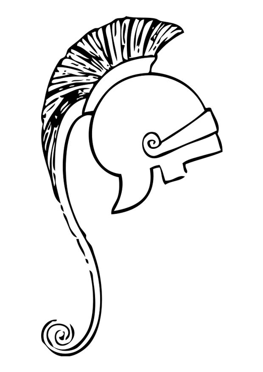 531x750 Coloring Page Greek Helmet