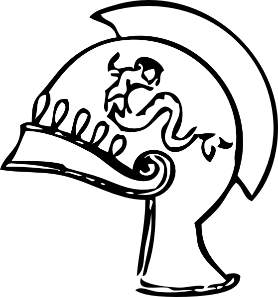 558x597 Greek Helmet 11 Clip Art