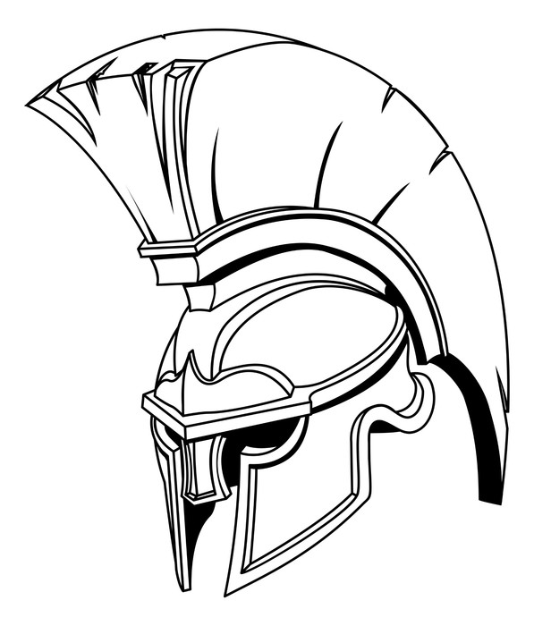 597x700 Illustration Of Spartan Roman Greek Trojan Or Gladiator Helmet