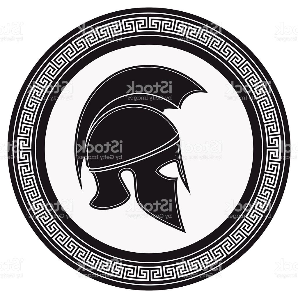 1024x1024 Top 10 Ancient Greek Helmet With Crest On The Shield Vector Images