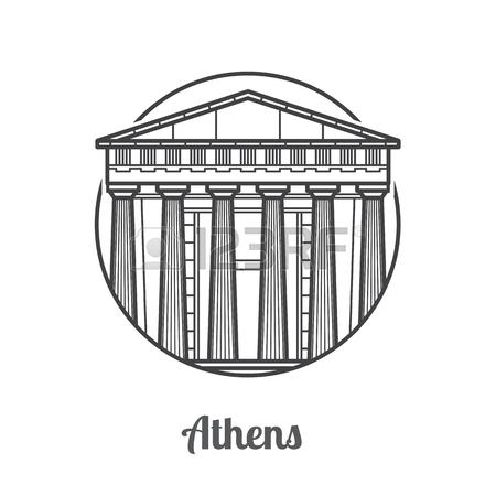 450x450 Travel Athens Icon. Parthenon Is One Of The Famous Landmarks
