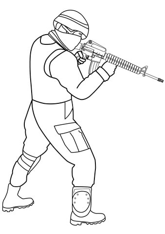 339x480 High Tech Soldier Coloring Pages Special Forces Page Free
