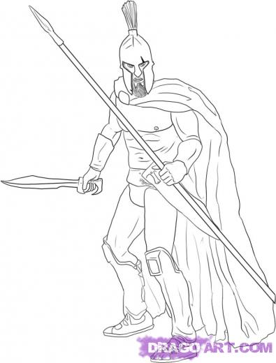 395x520 Step 5. How To Draw A Spartan Warrior Movie 300!
