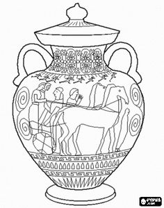 236x300 Ancient Greek Olympics Coloring Pages Of Two Horses