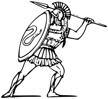370x342 Greek Warrior Drawing Leg Greek Warriors Fighting