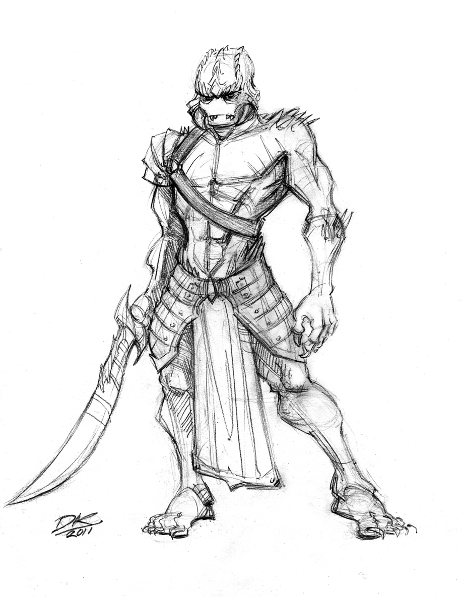 919x1185 Weekly Sketches Alien Warrior