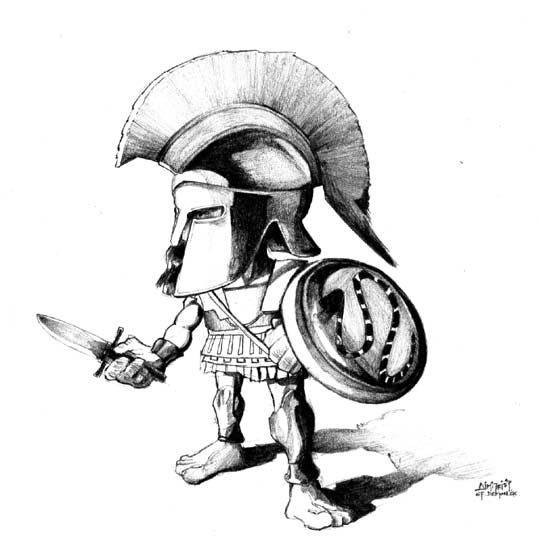 539x550 Ancient Greek Warrior By Efdemon