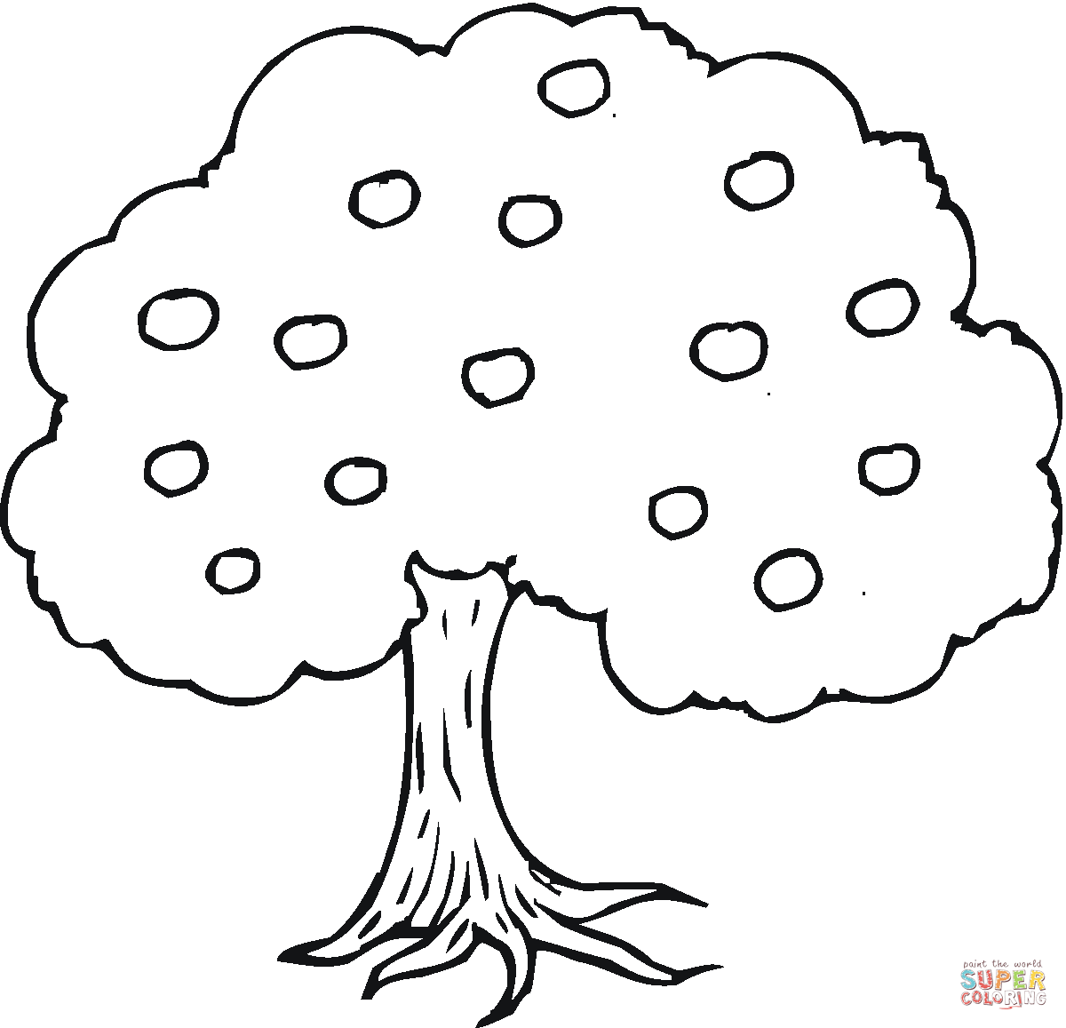 1200x1157 Apple Tree Coloring Page Free Printable Coloring Pages