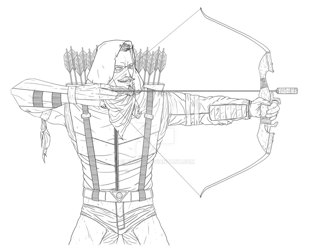 993x804 Green Arrow Digital Sketch By Scottlewisart