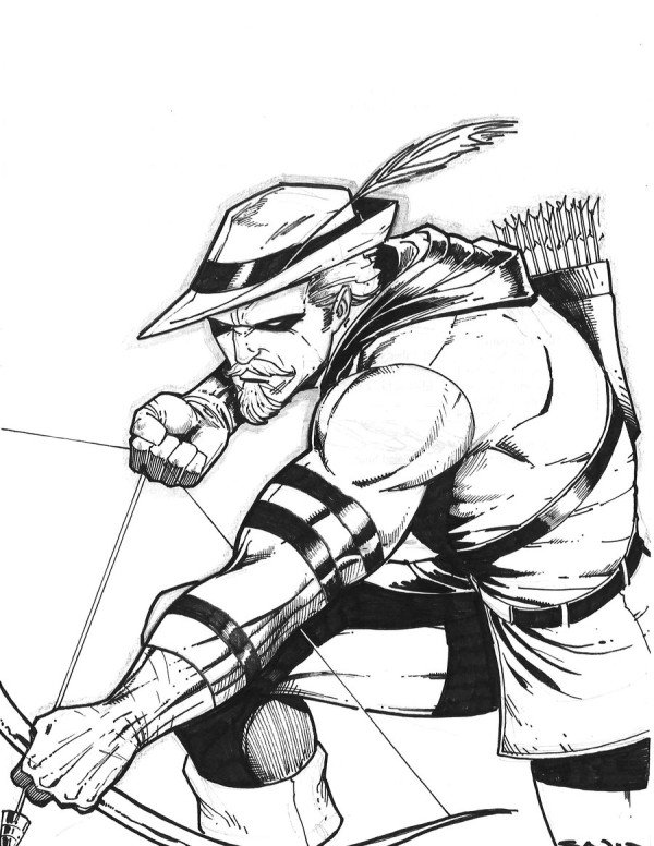 600x776 Green Arrow Drawing By Sajad Shah Geek Arrow