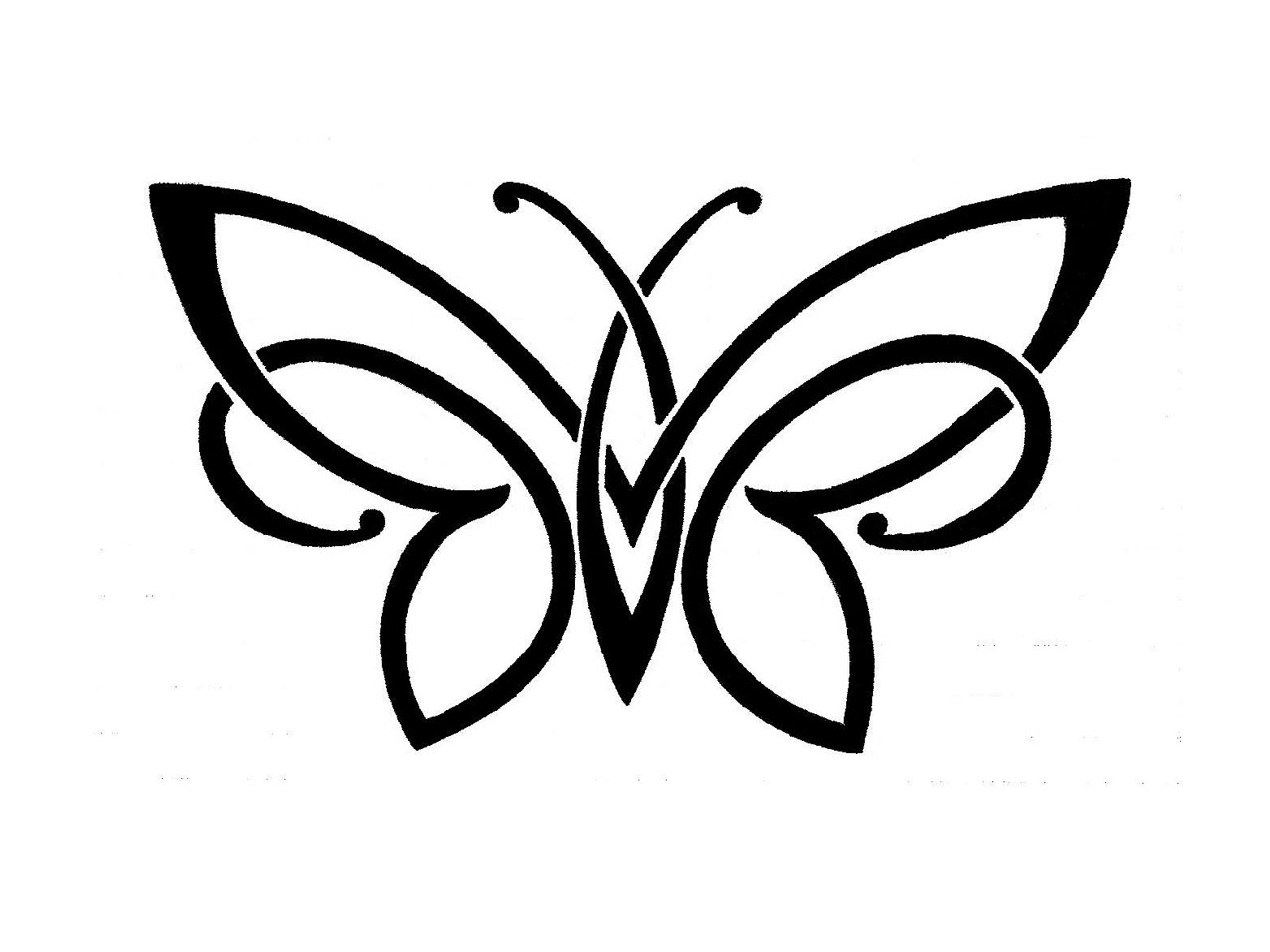 1280x960 Simple Drawing Of A Butterfly Images Simple Butterfly Drawings