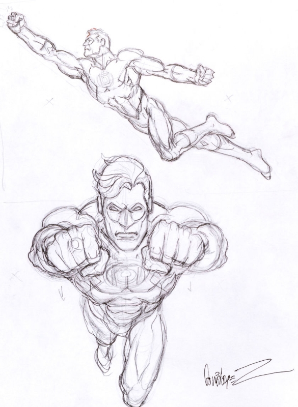 585x800 Green Lantern Pencil Sketch By Jose Luis Garcia Lopez Comic Art