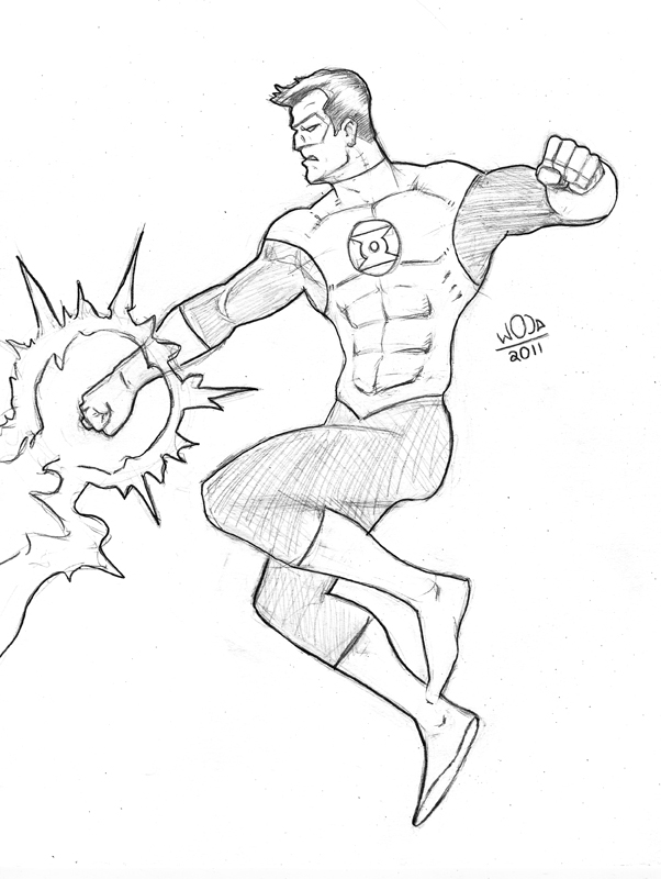 602x800 Green Lantern Pencil Sketch By Kongspencil