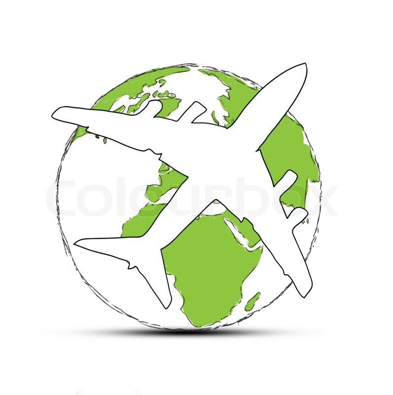796x800 World Travel Concept The Earth And A Plane Stock Photo Colourbox