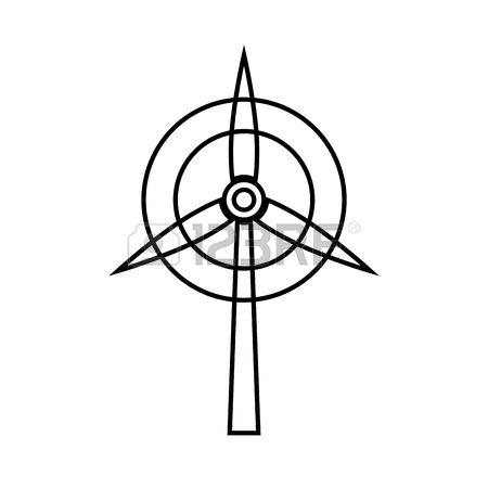 450x450 Wind Turbine Energy Icon Vector Illustration Graphic Design